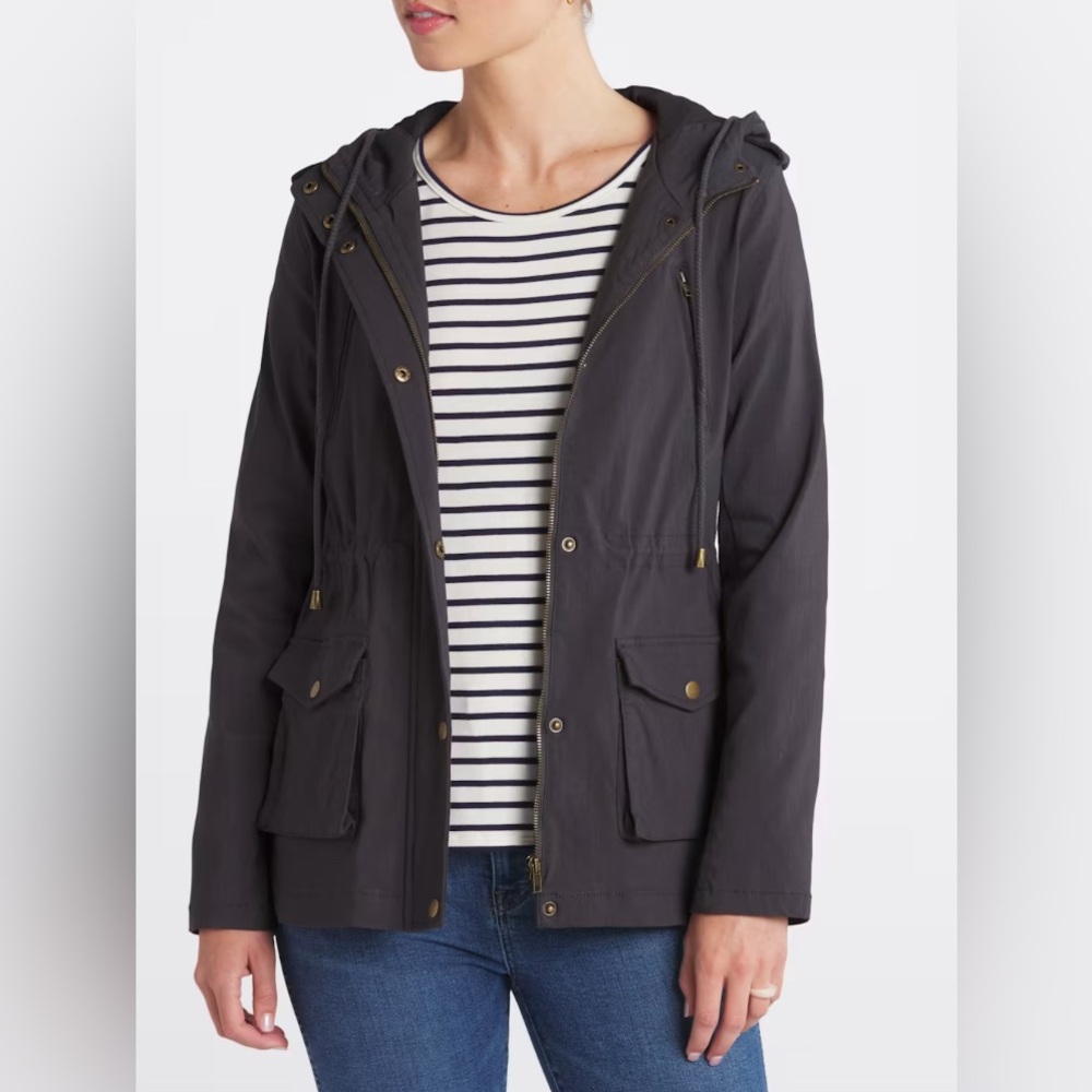 EDEN SOCIETY Holly Contrast Hood Cargo Jacket